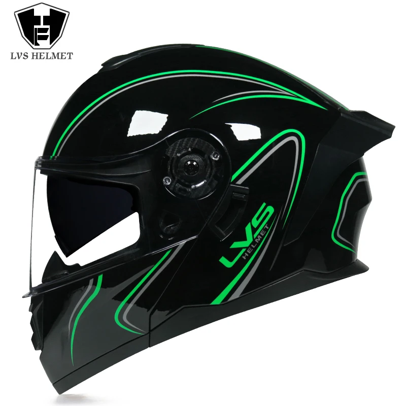 Unisex Flip Up Double Motorcycle Helmet Modular Visors Helm Full Face Racing Motocross Capacete Casco Abatible Para Motocicleta