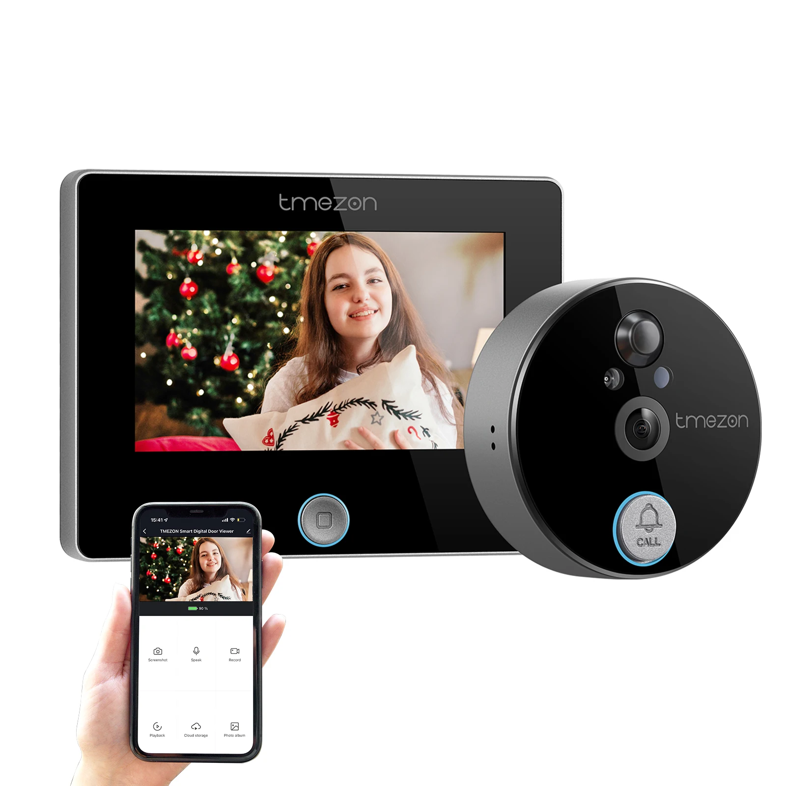 50% off  TMEZON 720P Wifi Video Doorbell Camera Tuya Smart Home Apartment Wifi Video Peephole Door Bell Video Intercom For Home