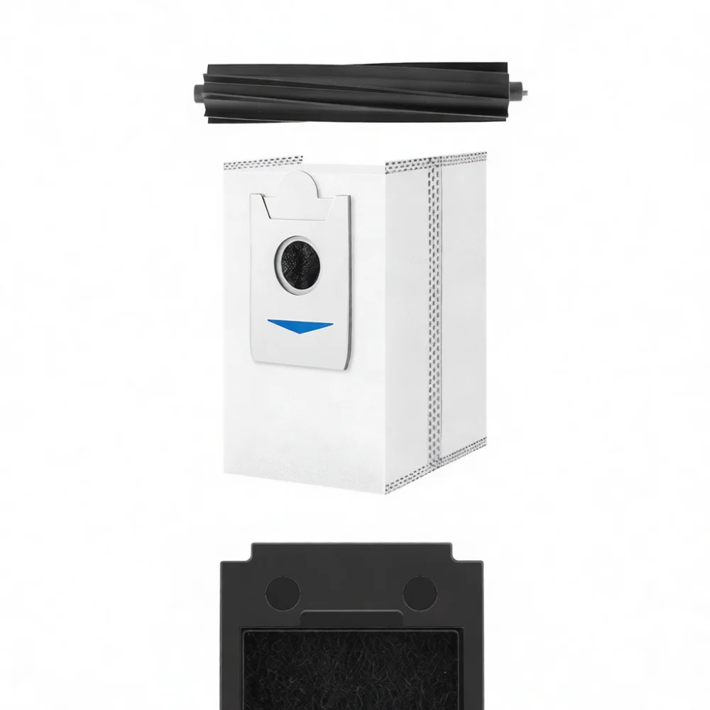 Фото Комплект запасных частей для робота-пылесоса Ecovacs X2 X2 Pro: HEPA-фильтр, боковая и основная щетки, насадки для мытья полов, мешки для сбора пыли №5