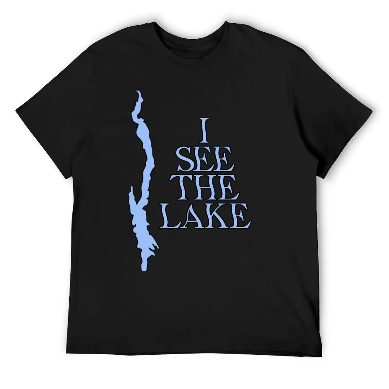Футболка I See the Lake (Lake George - Blue) новое издание мужская футболка на заказ