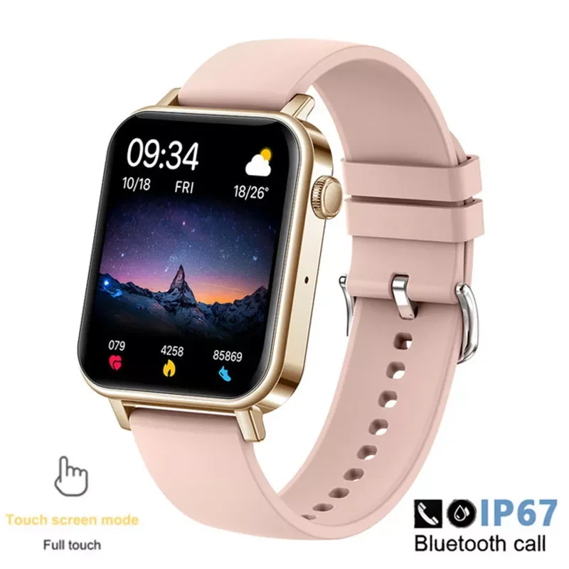 

2021 New Women Smart Watch Men 1.69" Full Touch Screen Bluetooth Call Health Reminder Fitness Tracker IP67Waterproof Smartw