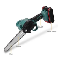 power tools 6inch 21v mini electric chain saw with battery woodworking pruning one handed garden tool rechargeable saw