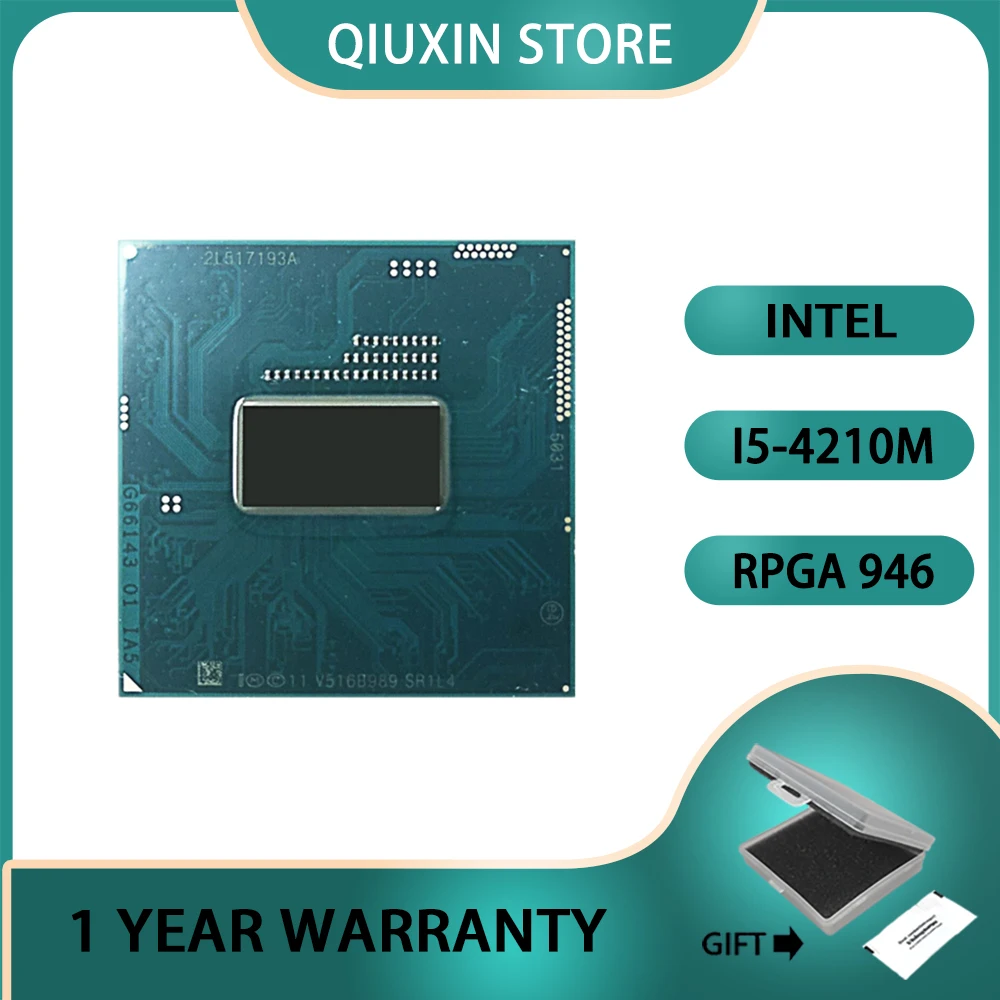 Intel Core i5-4210M i5 4210 M SR1L4 Processor 3 M 37 W Socket G32.6 GHz Dual-Core Quad-Thread CPU  /rPGA946B