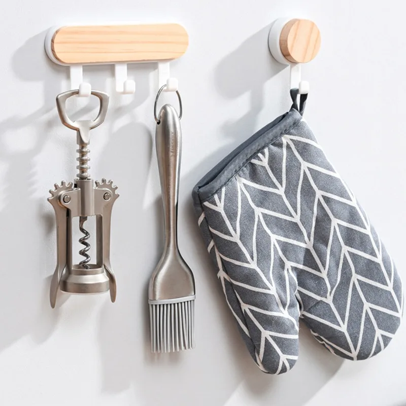 

Kitchen Wall Door Metal Hook Key Hanger Chef Simple Style Decorative Holder Clothes Storage Rack Seamless Hook Tool Accessories