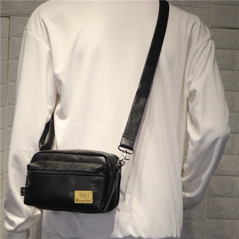 

trend men's shoulder bag leisure diagonal backpack outdoor mobile phone portable small bag women's bag