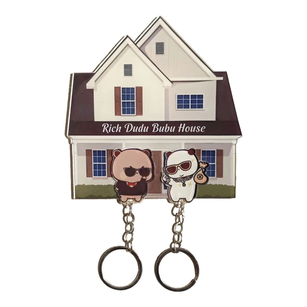 

Настенный держатель для ключей Bubu Dudu, милые брелки, вешалка для ключей, детский медведь Ир, панда, брелок для ключей для аксессуаров, сумка, брелок для фанатов, подарки для пар