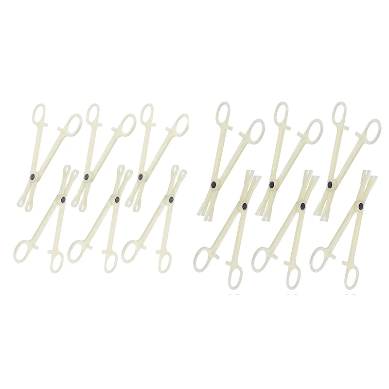 

25 Pcs Puncture Forceps Slotted Disposable Puncture Clips Diaphragm Forceps Lip Button Tongue Belly Ear Puncture