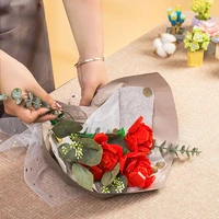romantic bouquet gypsophila rose flowers building blocks ideas bricks home furnishings toys for children adult
