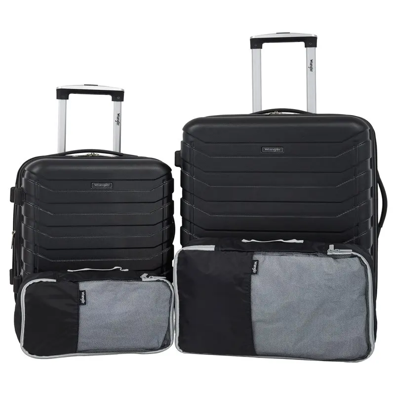 

Fashionable, Durable & Spacious 3-Piece Rolling Hardside Luggage Set - Perfect for Travel - Black