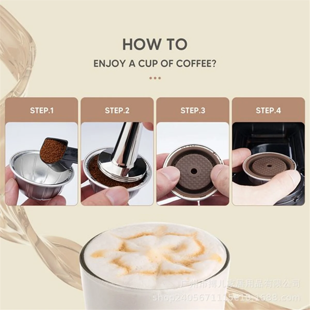 Многоразовые кофейные капсулы из нержавеющей стали Эспрессо многоразовые для