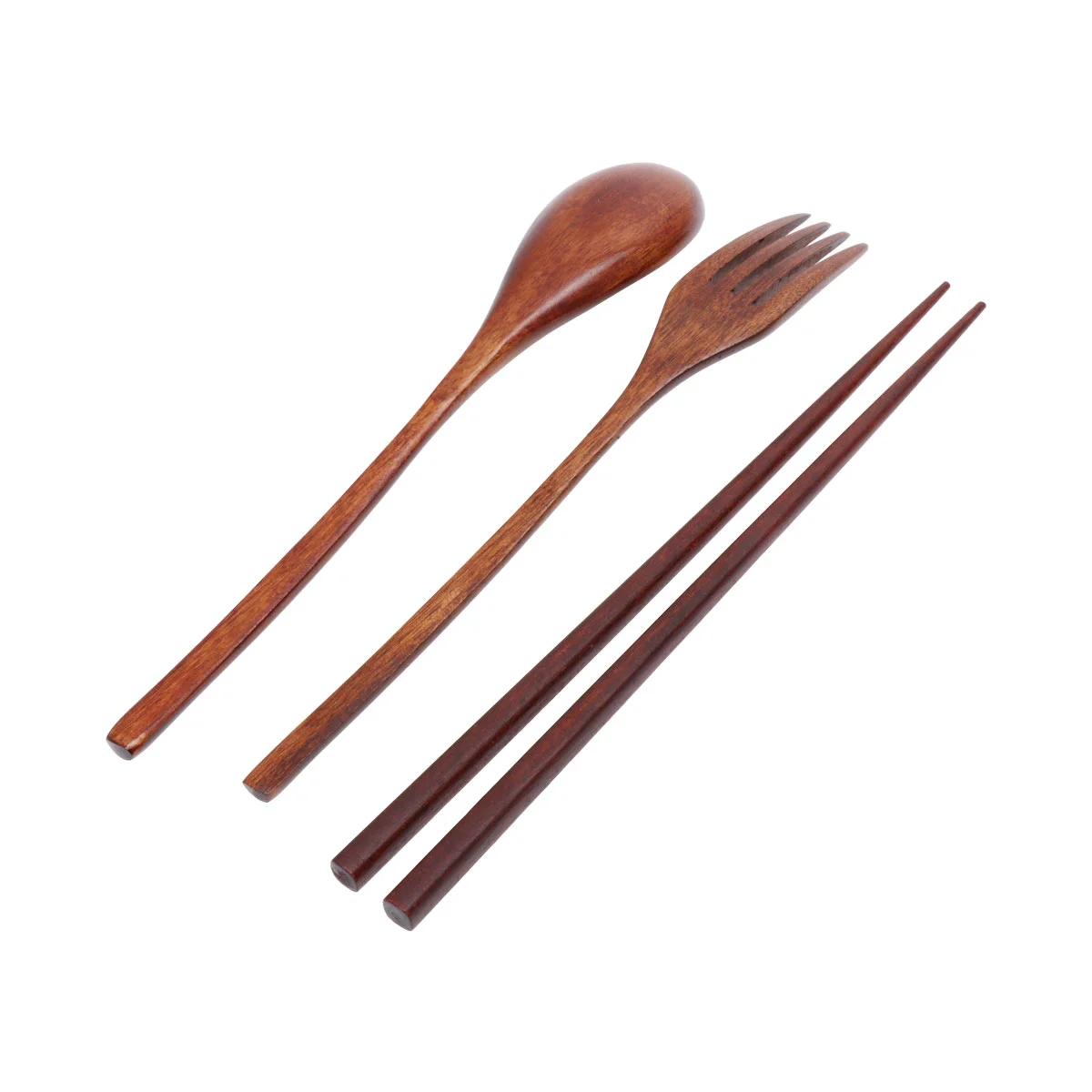 

Wooden Cutlery Spoon Fork Travel Wood Set Chopsticks Eating Salad Dessert Tableware Silverware Japanese Utensil Table Forks