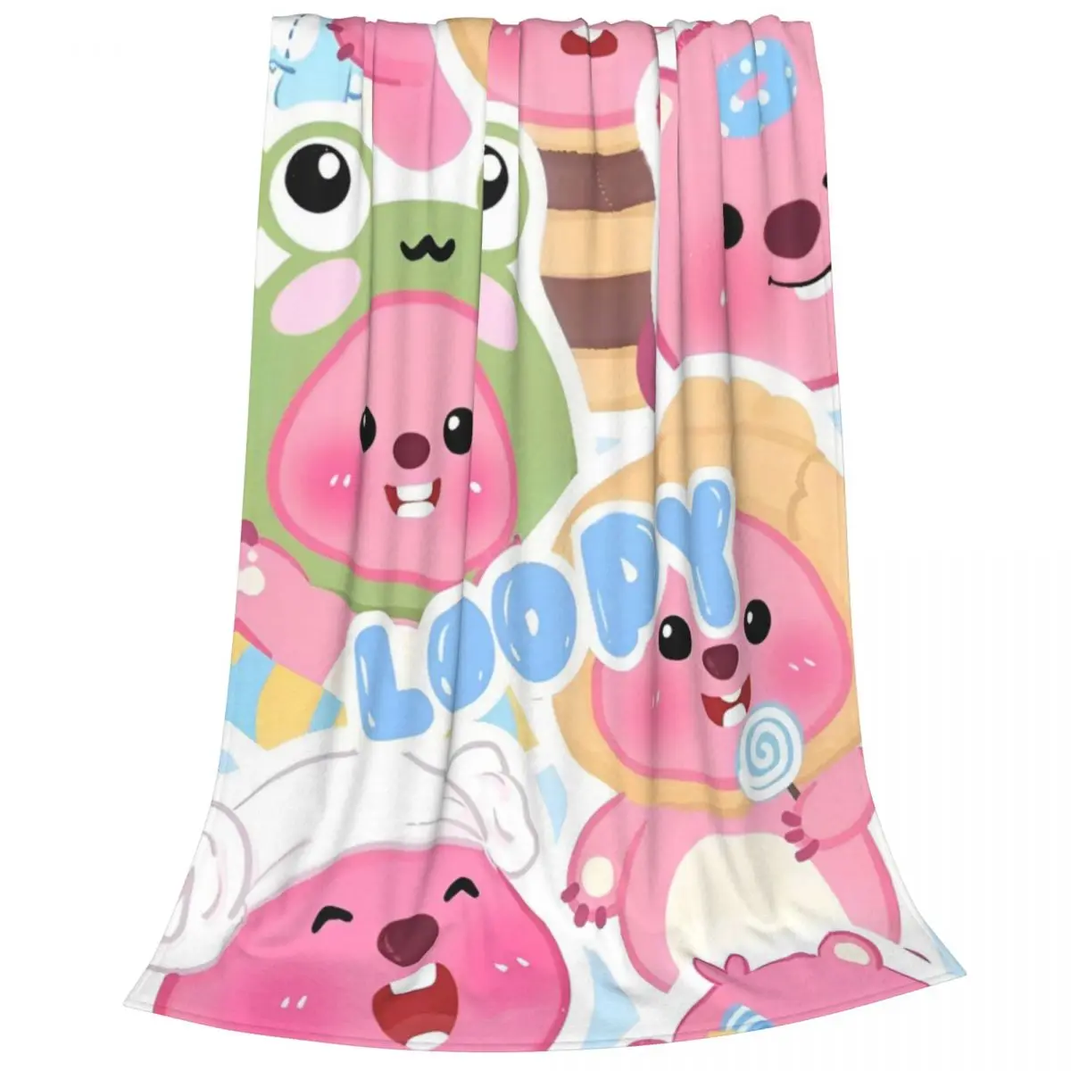 Мультяшные одеяла Zanmang Loopy милые летние флисовые многофункциональные легкие