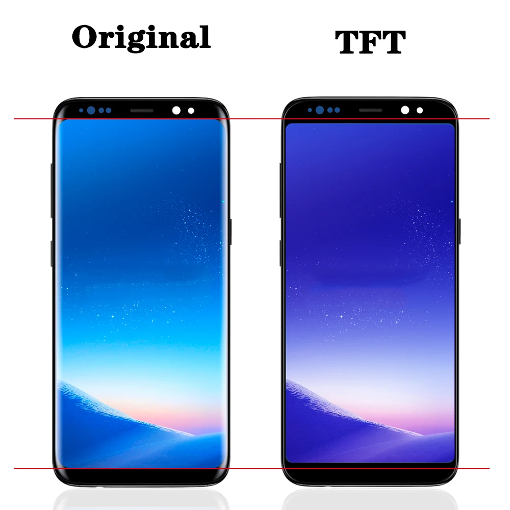Tanie AAA + Wysokiej Jakości Do SAMSUNG Galaxy S8 Plus G955 G955F Wyświetlacz LCD Ekran Dotykowy Digitizer Montaż Z Czarną Ramką