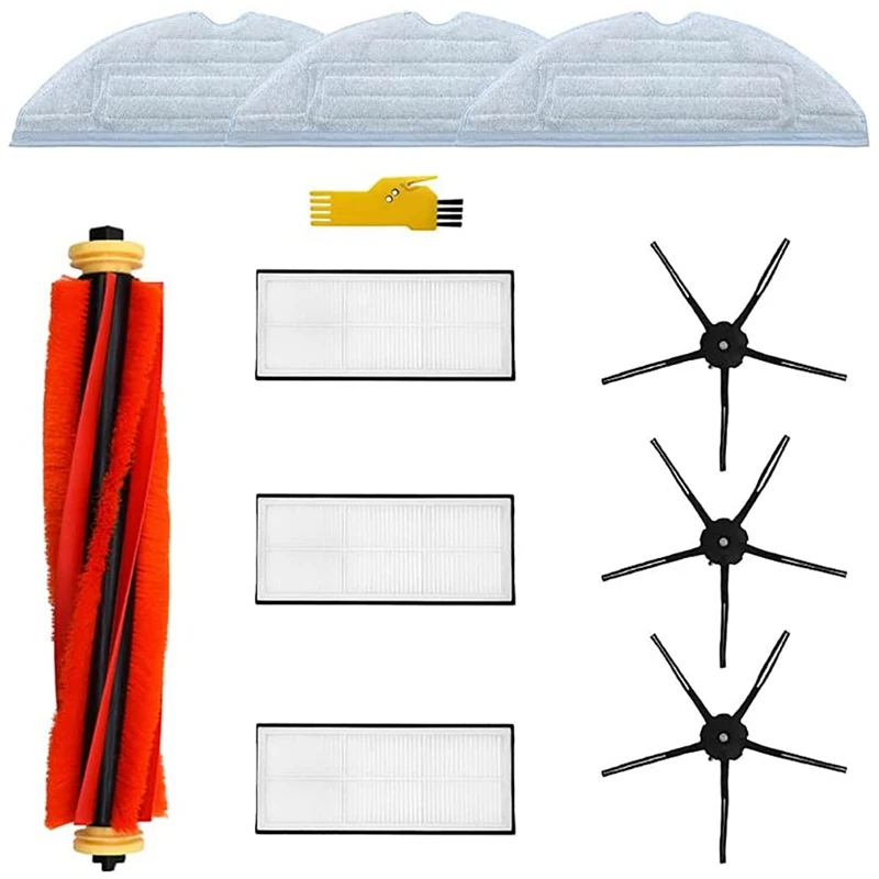 

Accessory Set For Roborock S7 T7S Vacuum Cleaner Replacement Parts With Main Brush & Filter & Side Brush & Mop Cloth