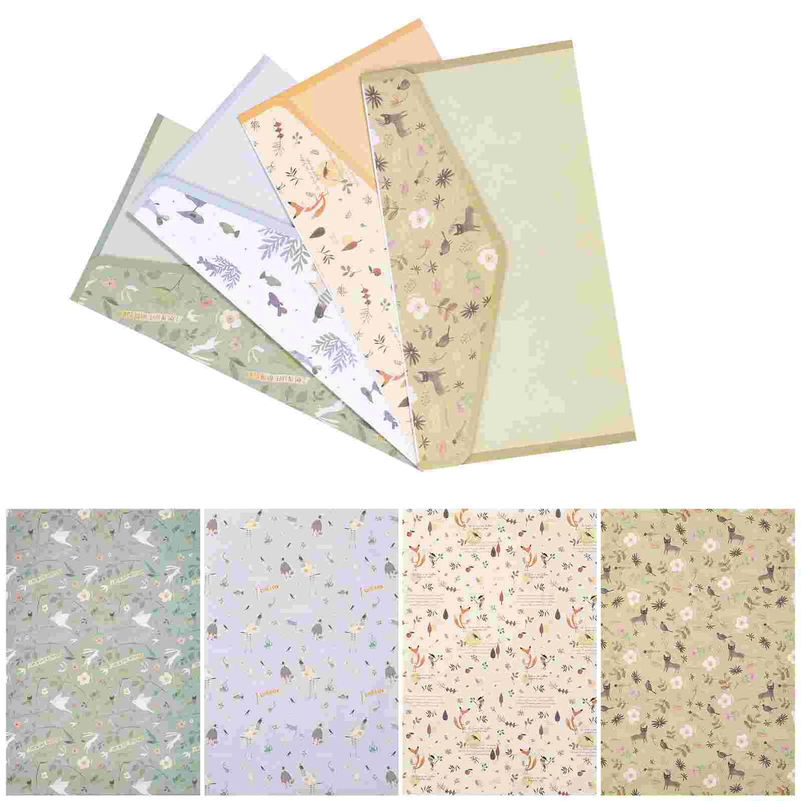 

60 Letter Paper and 30 Envelopes Creative Fashion Writing Paper Set Stationery Paper Letter Paper with Envelopes for School