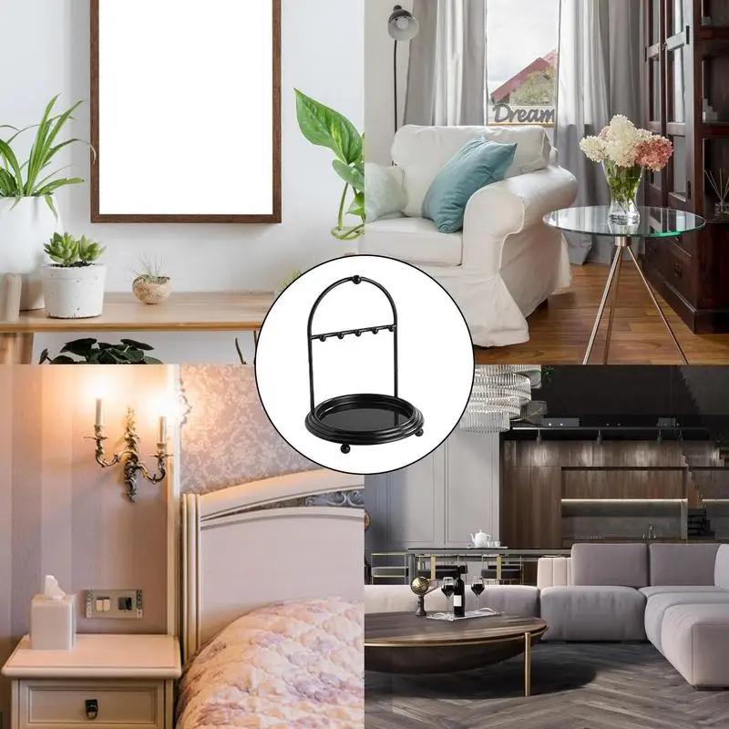 wa stojak na biżuterię mały blat naszyjnik uchwyt kolczyki elegancki wieszak taca do przechowywania brelok kluczy bransoletkę dla domu