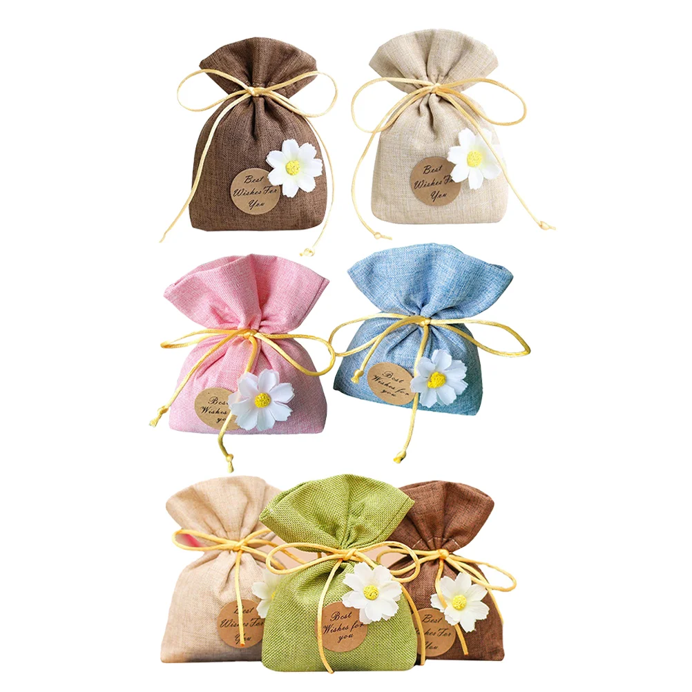 

7 Gift Bags Gift Holders Packing Bags Decorative Gift Holders Delicate Strapping Bag for Candy Party Wedding