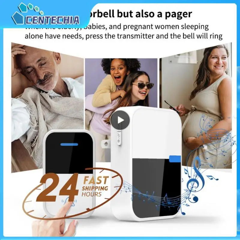

Smart Home Remote Control Doorbell Button Us Eu Uk Plug Household Doorbell Self Generating 433.92mhz Wireless Calling Device