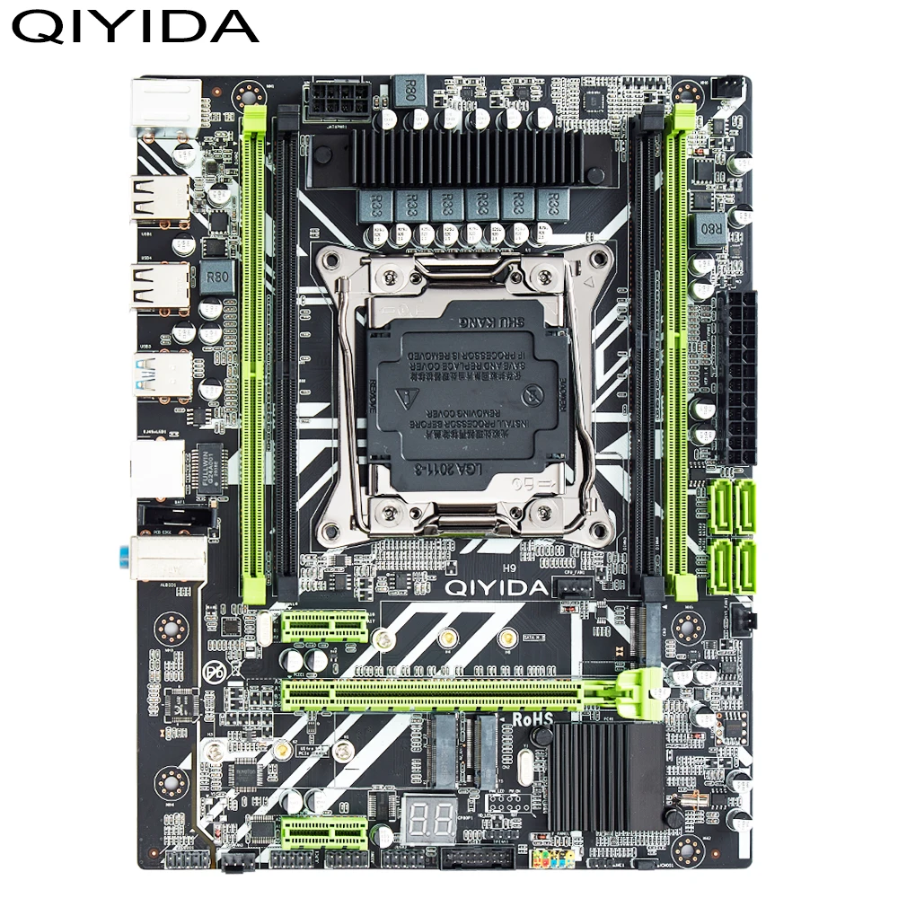 Комплект материнской платы QIYIDA E5H9 LGA 2011-3 с процессором Intel Xeon E5 2640 V3 16 Гб (2*8 ГБ)
