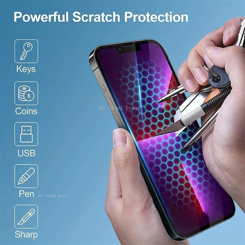 4 в 1 твердое закаленное стекло 9H для защиты экрана с защитой объектива камеры IPhone