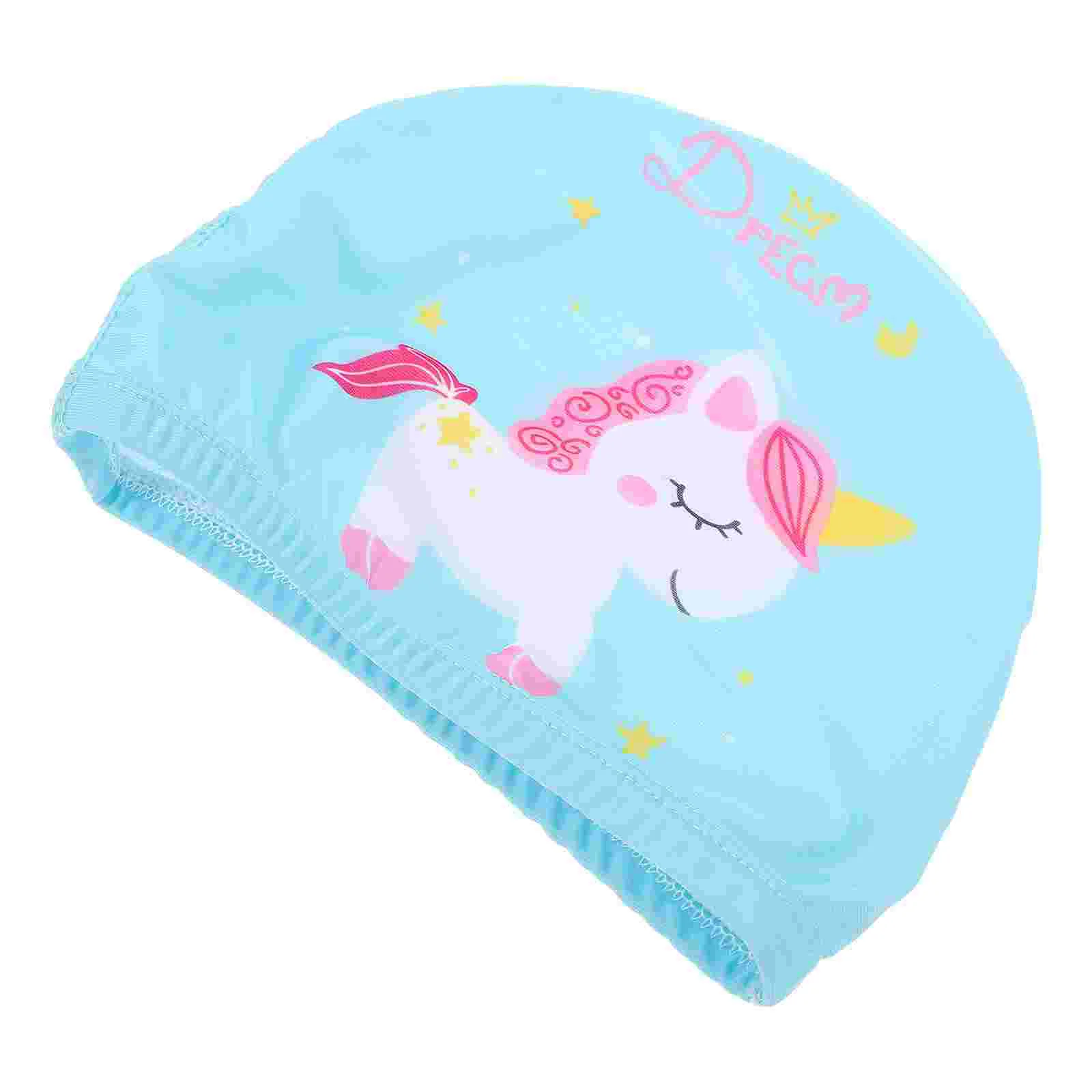 

Swimming Hat Swim Cap Kids Caps Children Cartoon Girls Bathing Toddler Waterproof Hats Boys Hair Child Lightweight Cloth Shower