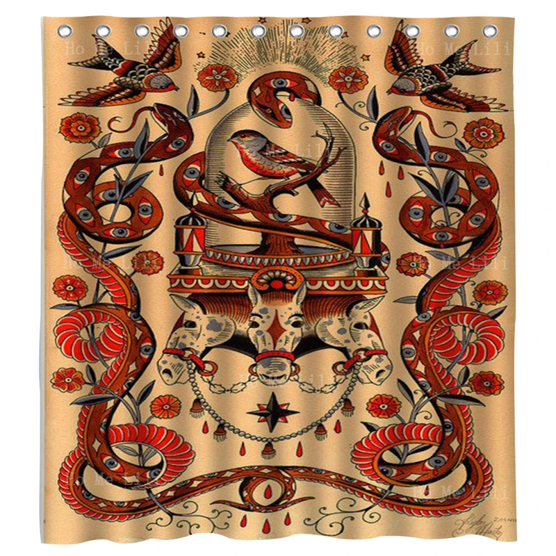 Bert Grimm Американский традиционный индийский женский Старый Школьный занавес для