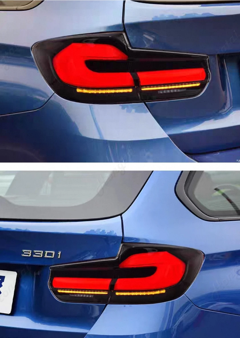 Фото Пара задних фонарей для BMW 3 серии F31 Touring 2012-2018, задние фонари в сборе, модифицированный светодиодный указатель поворота, стоп-сигнал, фонарь заднего хода №3
