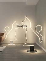 zqLED Floor Lamp Puppy Modern Minimalist Apartment Children's Room Decorative Lamp Nordic Bedroom Light
