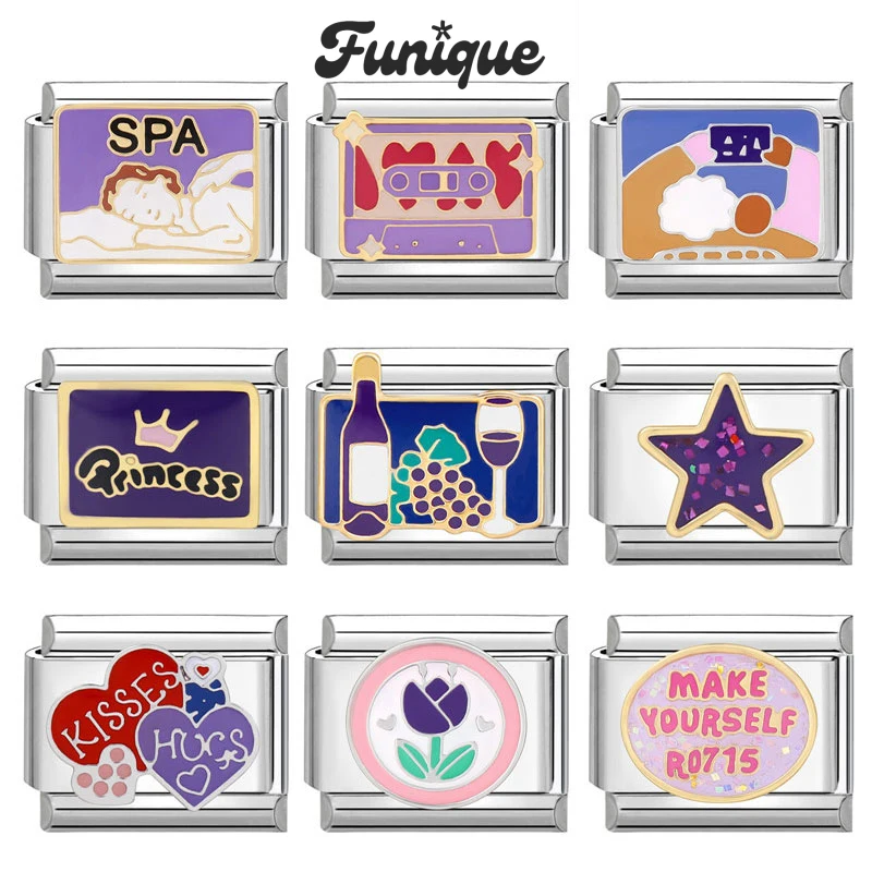 Фиолетовая серия FUNIQUE звезды винные бутылки с цветами итальянские