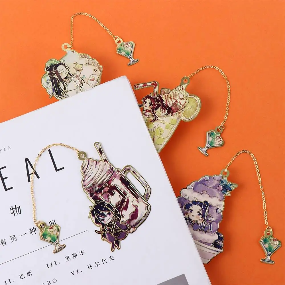 

Mo Dao Zu Shi Grandmaster of Demonic Cultivation Summer Cartoon Metal Bookmark Wei Wuxian, Lan Wangji Hollow Bookmark