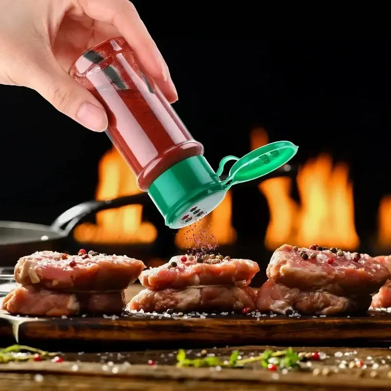 1/20 шт. прозрачная пластиковая бутылка для специй соль перечница банки приправ