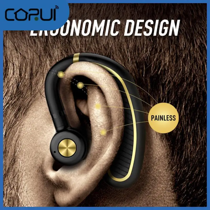 

Earpiece Stereo Sound Hanging Ear Earphone Sweatproof No-delay Headphone For Android Ios Earbuds Long Standby Business