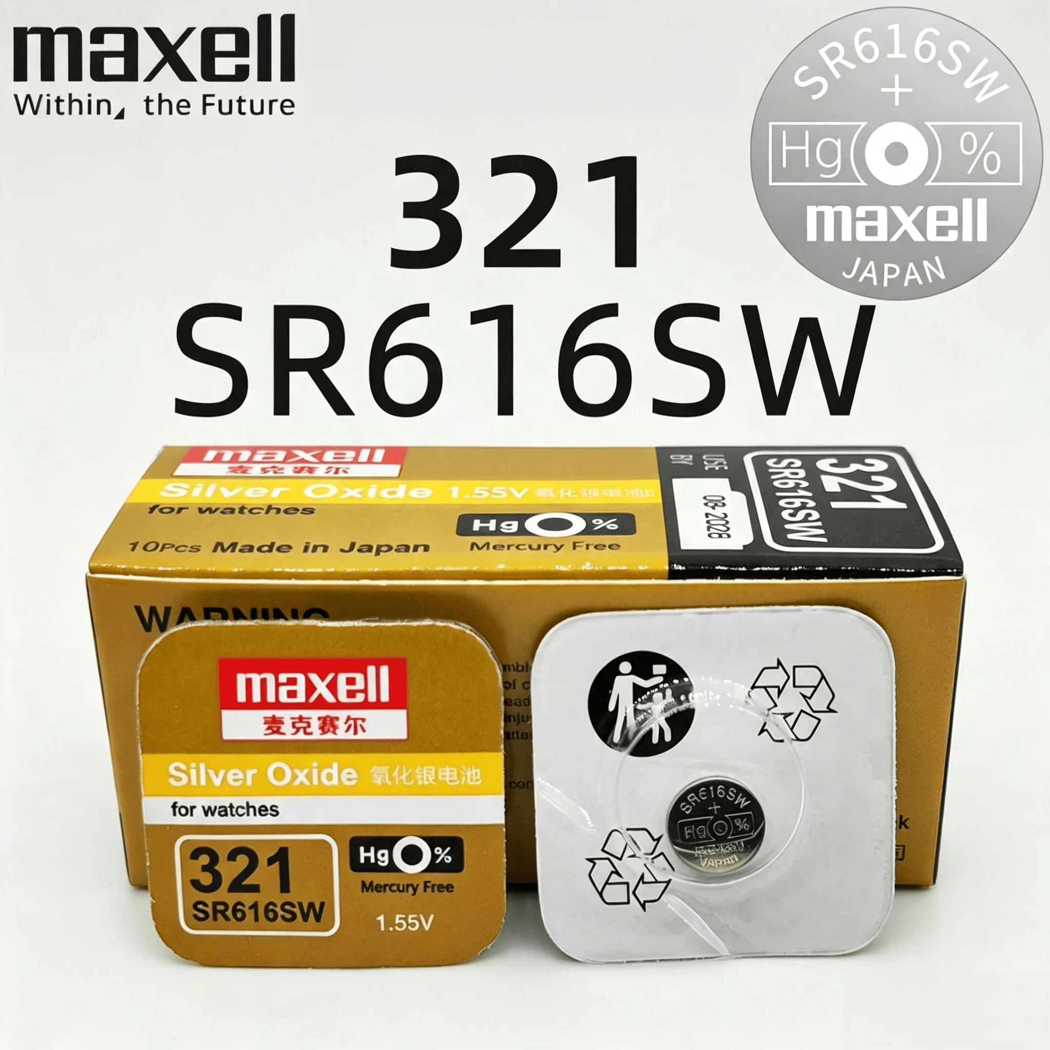 Фото Батарейка Maxell Silver Oxide, 10 шт., SR626SW SR621SW SR920SW SR616SW, 1.55В, кнопочная, для часов, игрушек, пультов ДУ, мини-электроники №3