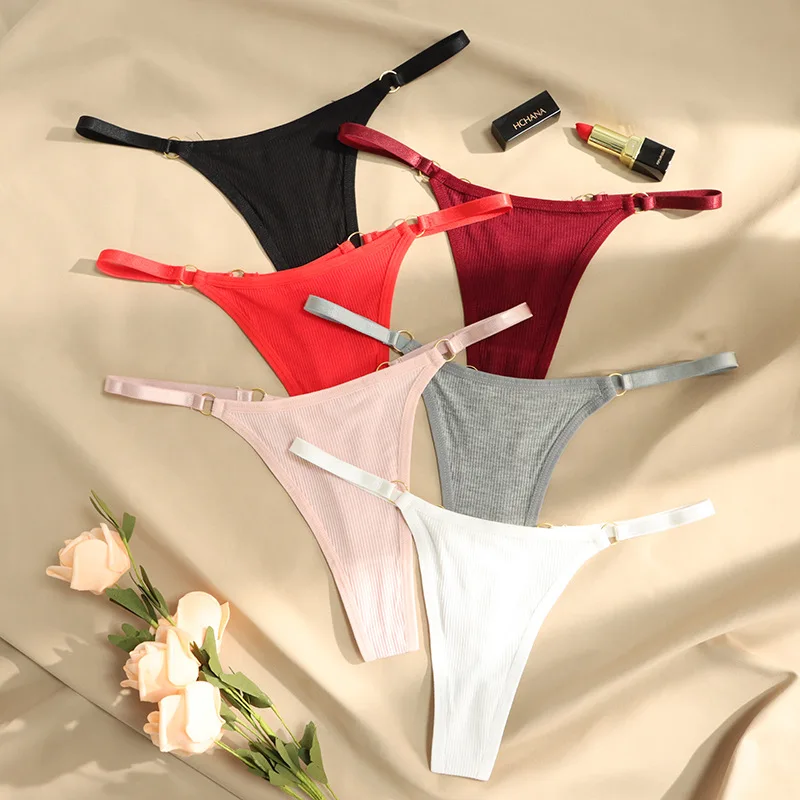 

Sexy Sports Fitness Thongs Women's Underwear T-back Seamless G-String High Elastic Panties Cotton Crotch Female Lingerie