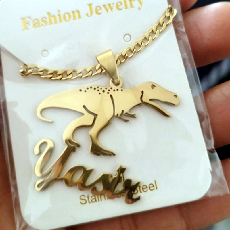 

Custom Name Cartoon Character Stainless Steel Necklaces Pendants Kids Nameplate Jewelry Personalised Any Design Letter Necklace