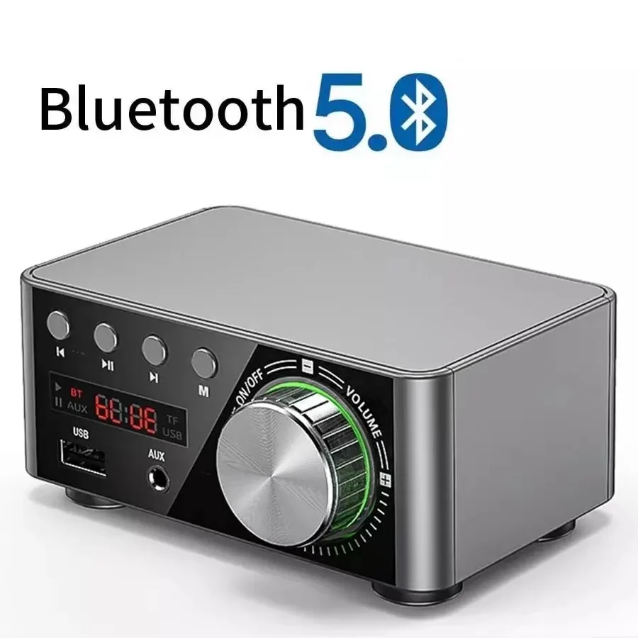 

50 Вт * 2 мини аудио HiFi Bluetooth 5.0 усилитель класса D Tpa3116 цифровой Amp домашний аудио автомобильный морской музыкальный плеер с USB/AUX