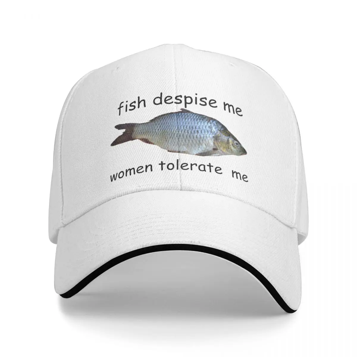 

Fish Despise Me Women Tolerate Me Cap, Casquette, Polyester Cap Cap Personalized Adult Curved Brim Cap Customizable