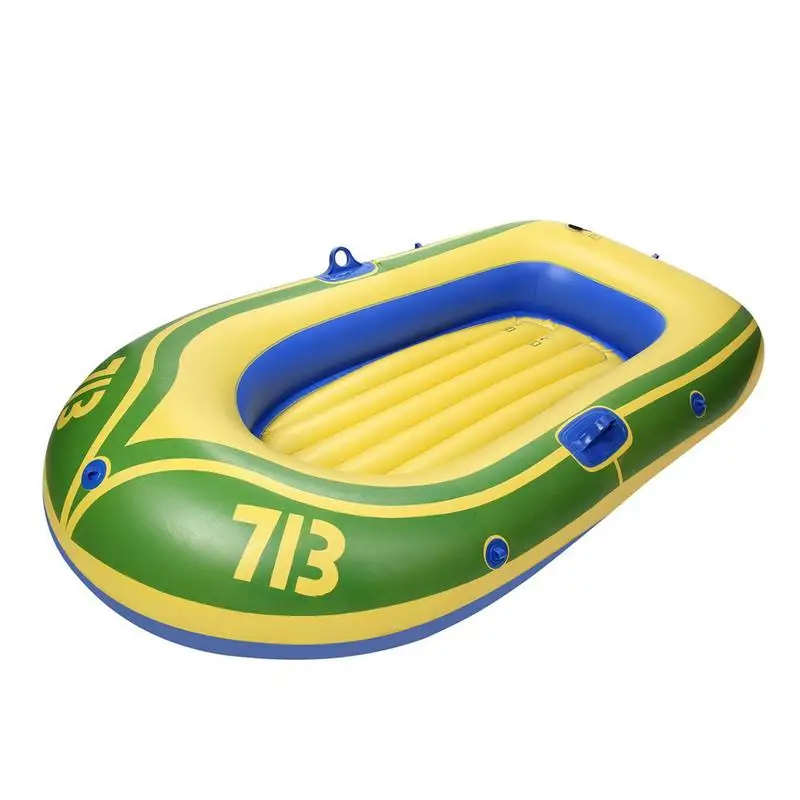 

Inflatable Fishing Boat 2 Person Thickened Hovercraft Double Inflation Design Boat For Lakes Fishing And Coast Outdoor Rafting