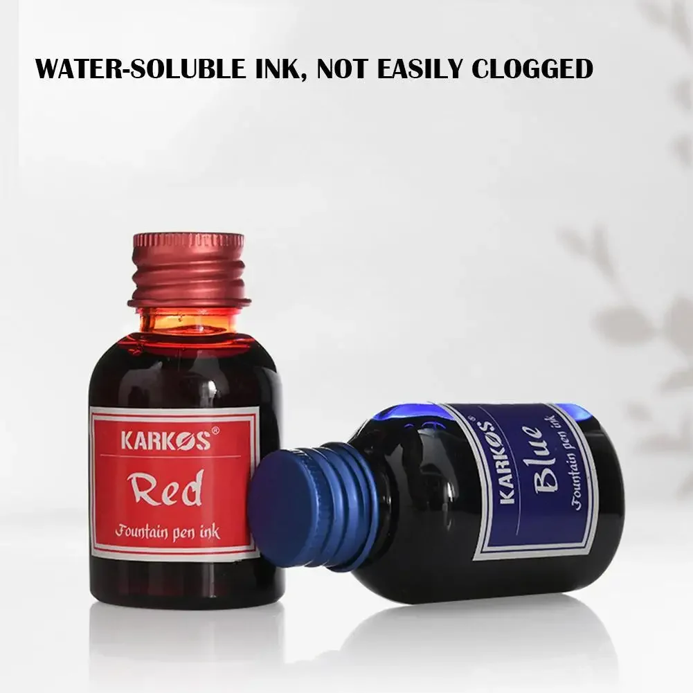 Ручка перьевая разноцветная с чернилами 30 мл