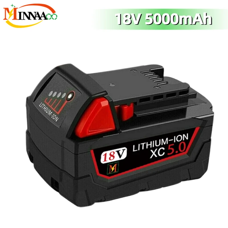 

18V 12.0Ah Replacement for Milwaukee M18 XC Lithium Battery 48-11-1860 48-11-1850 48-11-1840 48-11-1820 Rechargeable Batteries
