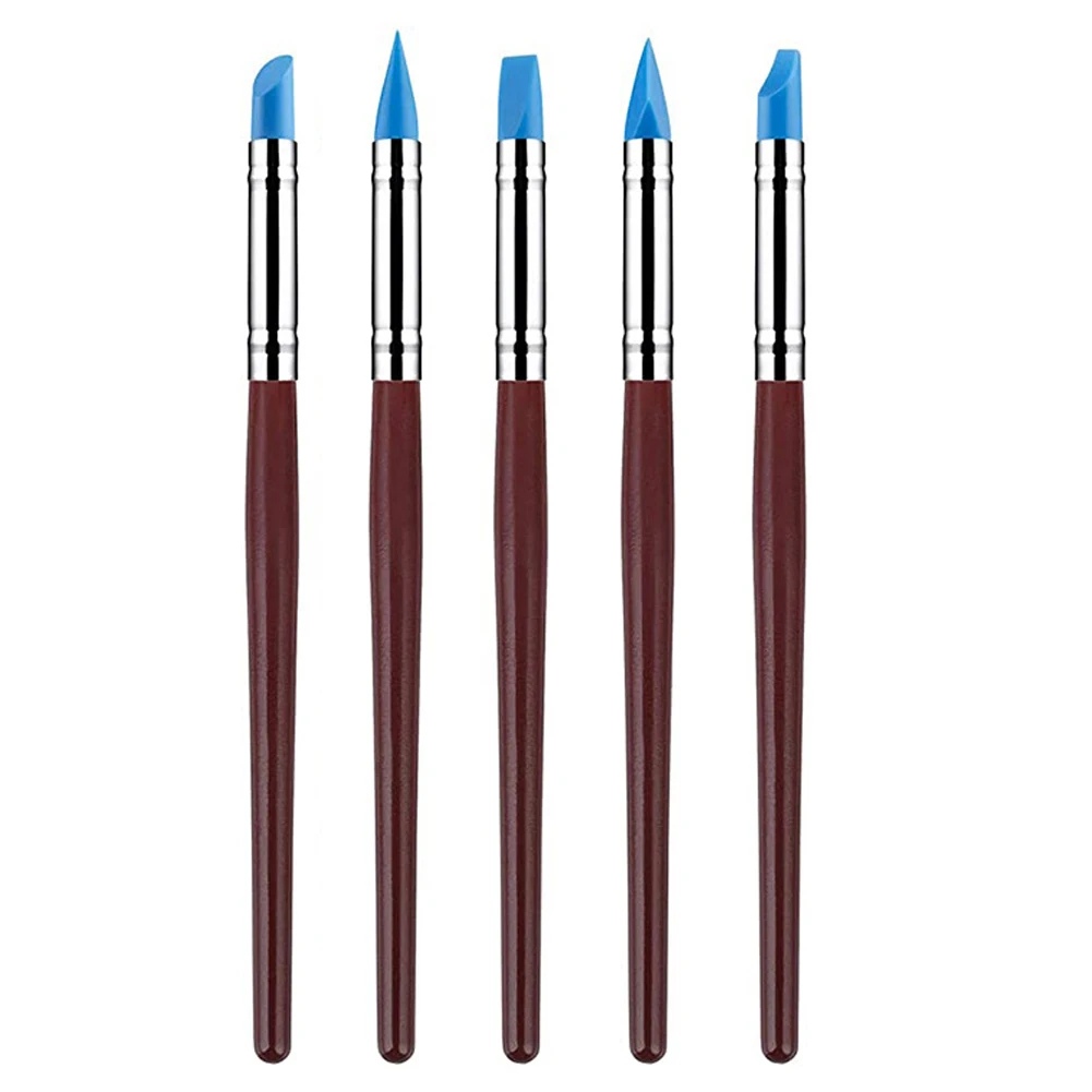 5 шт. силиконовые инструменты для работы с глиной