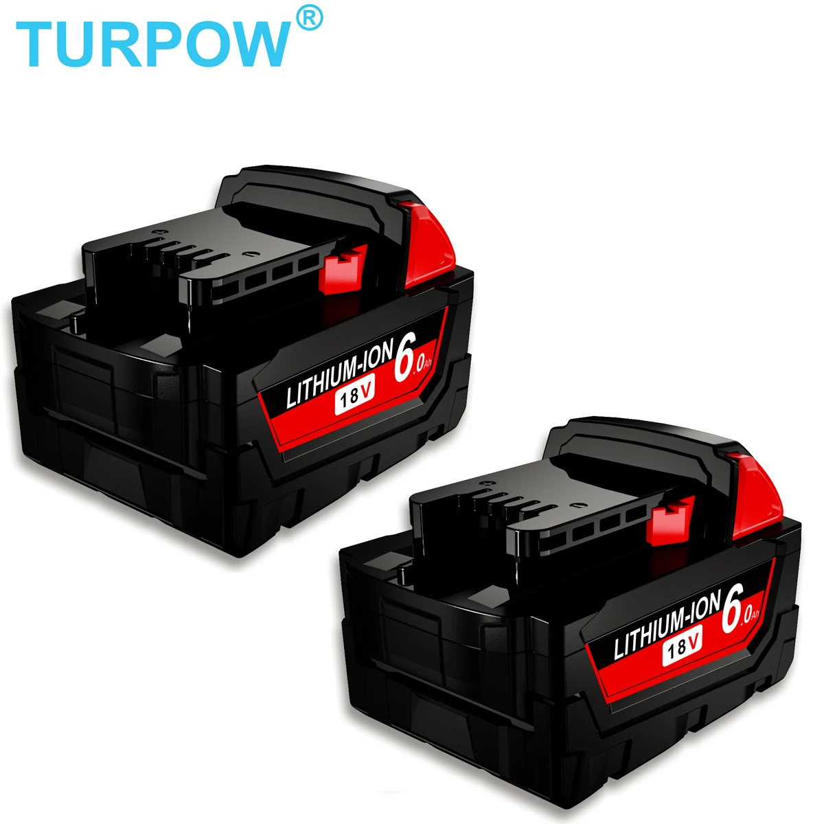 

Turpow M18 6000mAh M18 Li-ion Power Tools Battery Replacement for Milwaukee M18 48-11-1815 48-11-1850 2642-21CT M18B4 M18BX L50