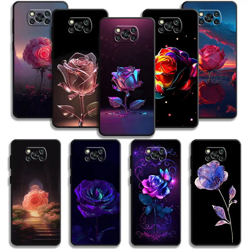 

Case For Xiaomi POCO X3 NFC X4Pro M3 C40 for Mi 12 11 10 10T 8 Note10 Lite 11Ultra 11T Pro F1 Beautiful Rose Flower Pretty Art