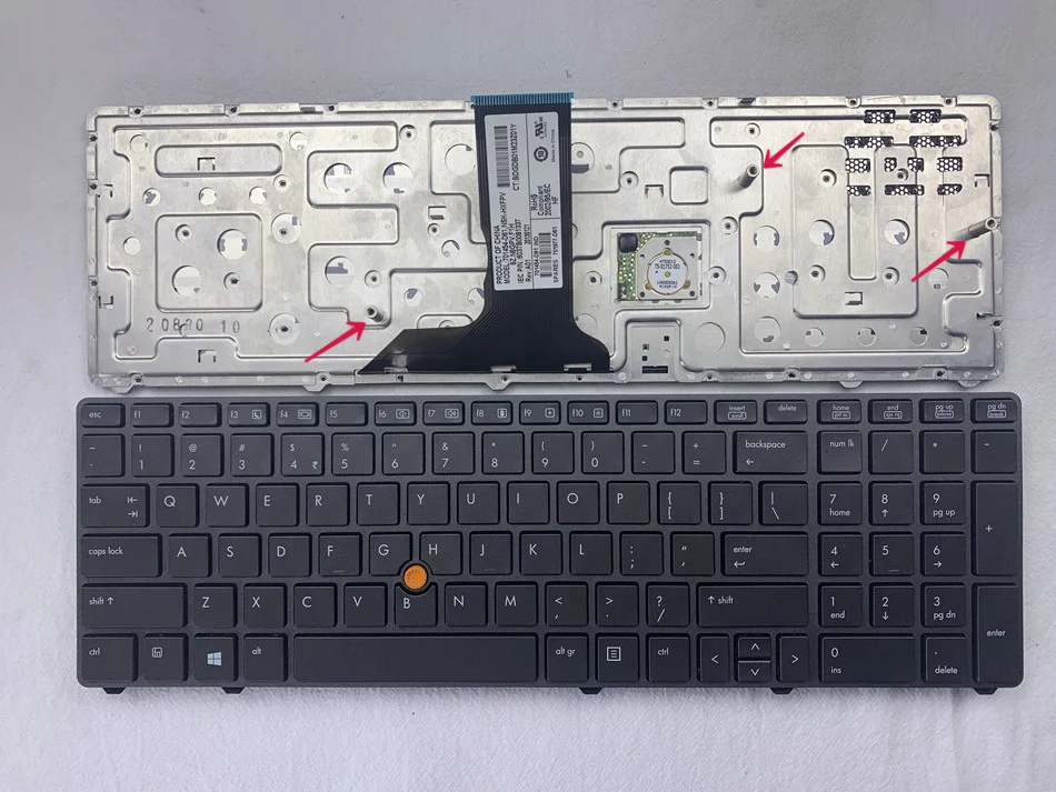 US Laptop Keyboard For Hp Elitebook 8760w 8770w With Point US Layout
