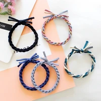 15piecesset hair ties hair accessories braid hair ring high stretch hair tie thick rubber band hand woven knotted head rope