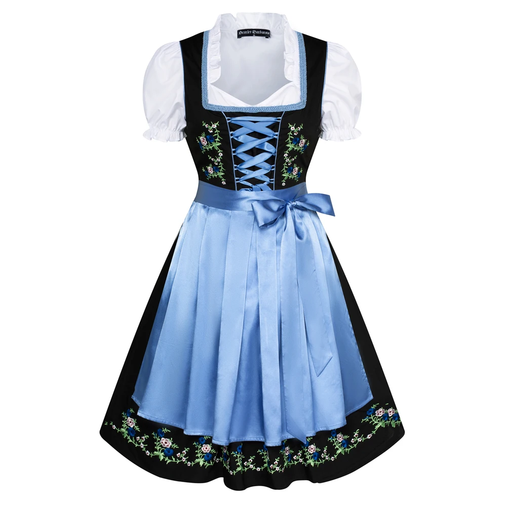 Женские костюмы SD из 3 предметов топы + платье фартук платья-трапеции с высокой