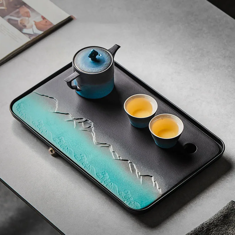 

Pot Drainage Coffee Tea Tray Plates Ramadan Drip Saucer Kung Fu Tea Tray Dinner Bandejas Decorativas Luxo Decorative Tray47