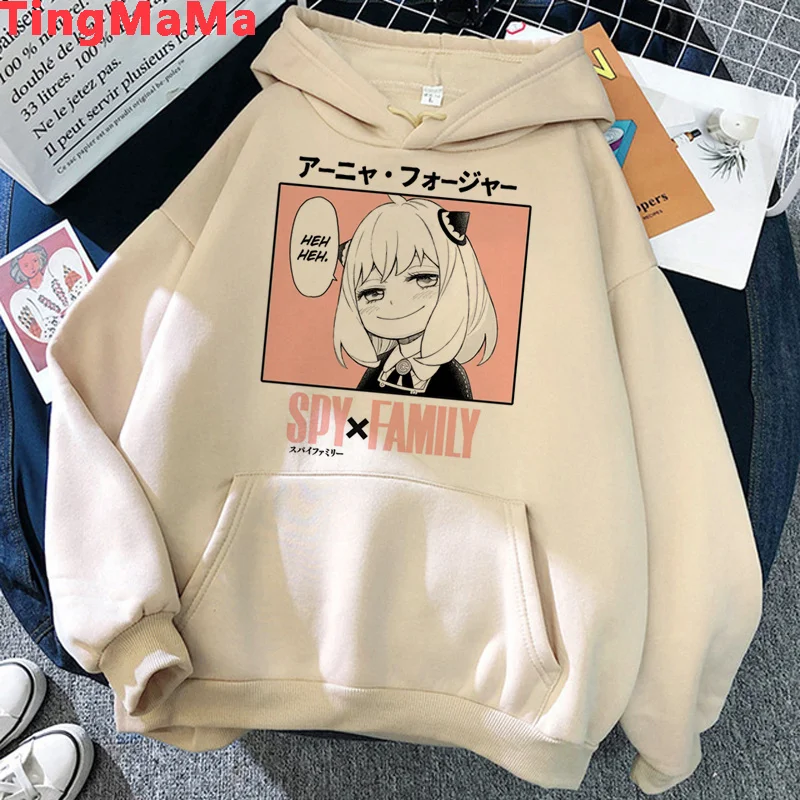 

Spy x Family Anya hoodies women long sleeve top y2k aesthetic pulls female Winter Hood