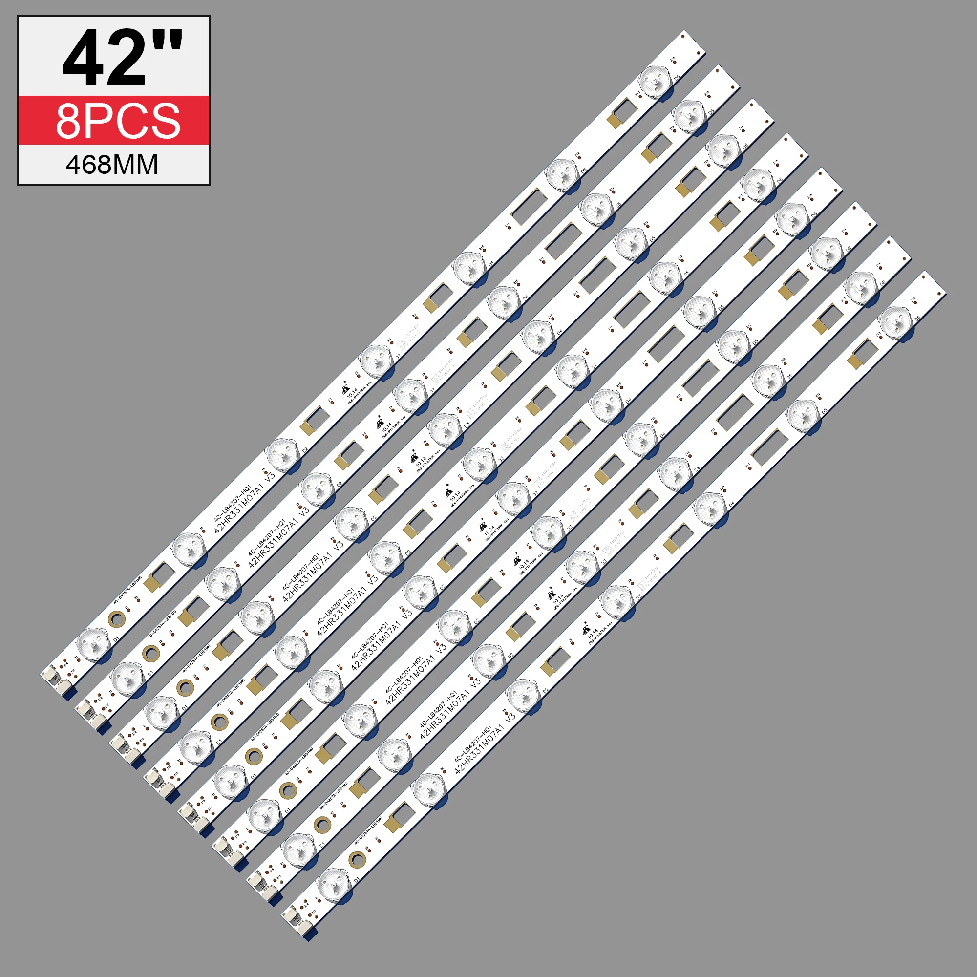 

8PCS Original LED strip for L42F1600E light bar 40-D4287A-LBA2LG 42HR331M07A1 4C-LB4207-YH6 4C-LB4207-HQ1