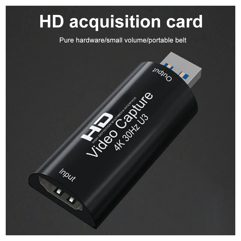 

4K 30 Гц аудио-и видеозахват HDMI-совместимый USB видеоигровой захват записывающий компьютер телефон для телефона